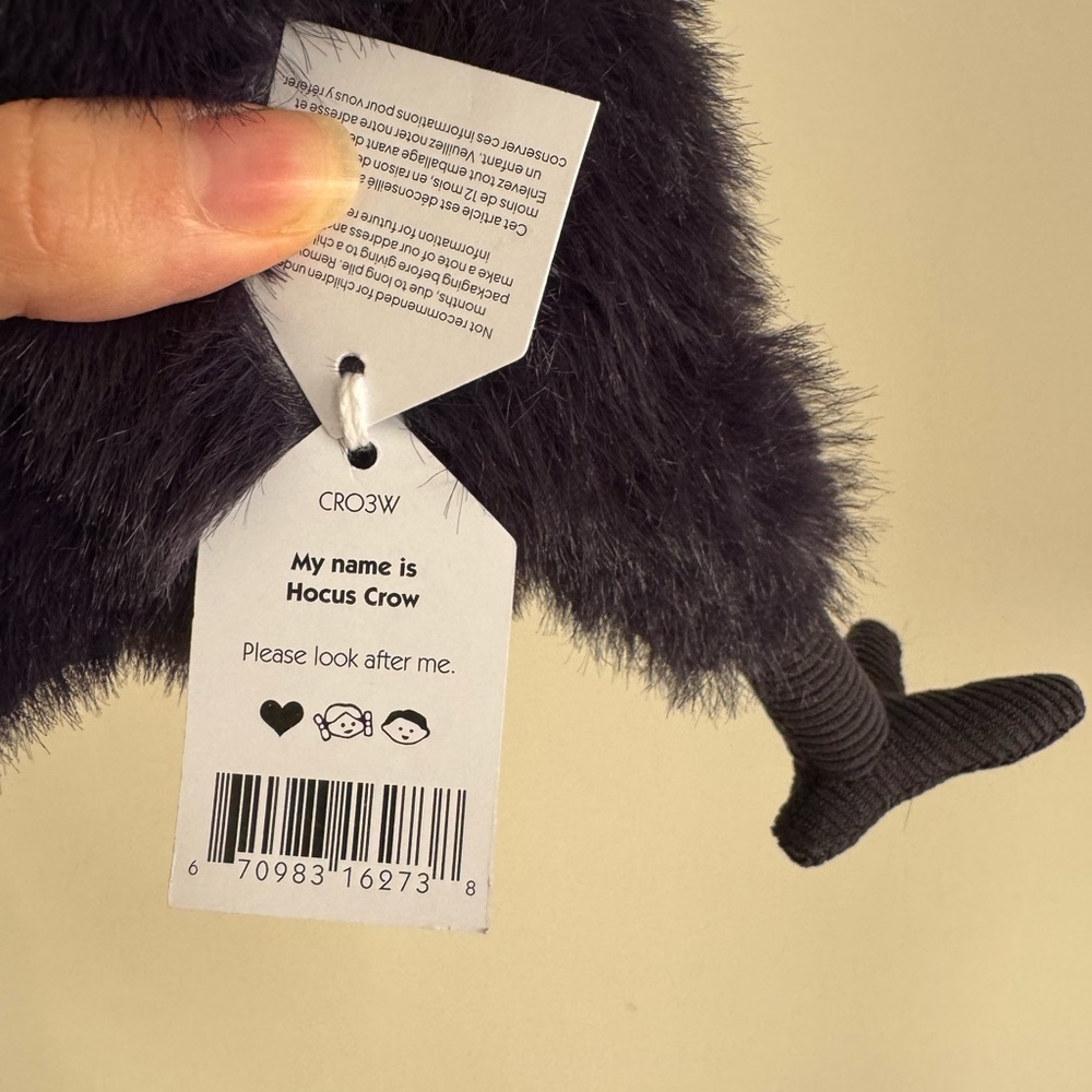 Jellycat Hocus Crow Authentic NWT - Picture 6 of 8